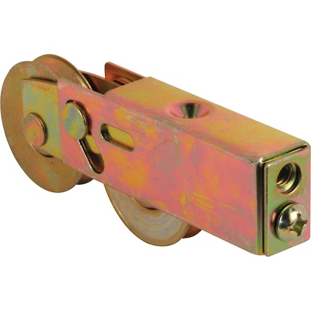 Prime-Line Steel Sliding Door Roller Tandem Assembly, 1-1/2 in. Diameter, Steel, Yellow Zinc Single Pack D 1754